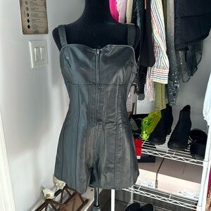 Free people leather romper size 12